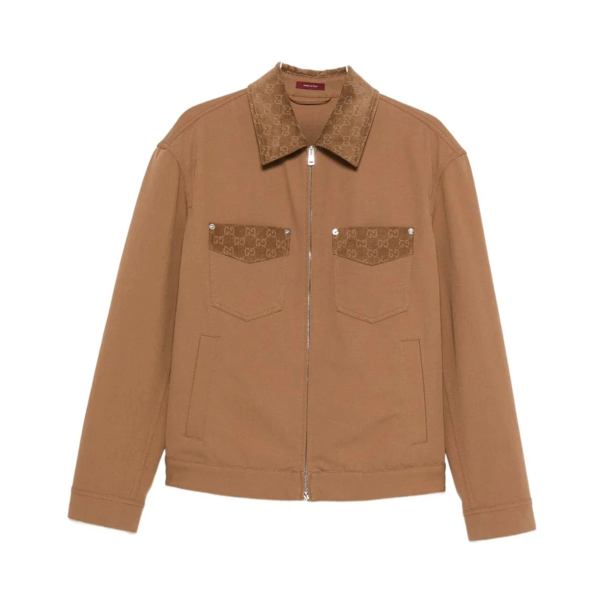Overshirt jacket with GG details