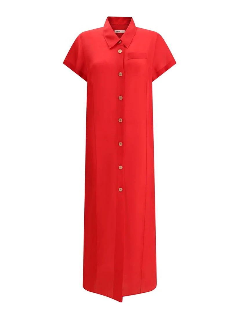 Multicolor Silk Casual Dress