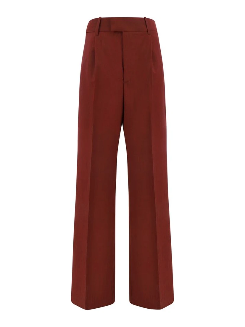 Multicolor Polyester Flared Pants