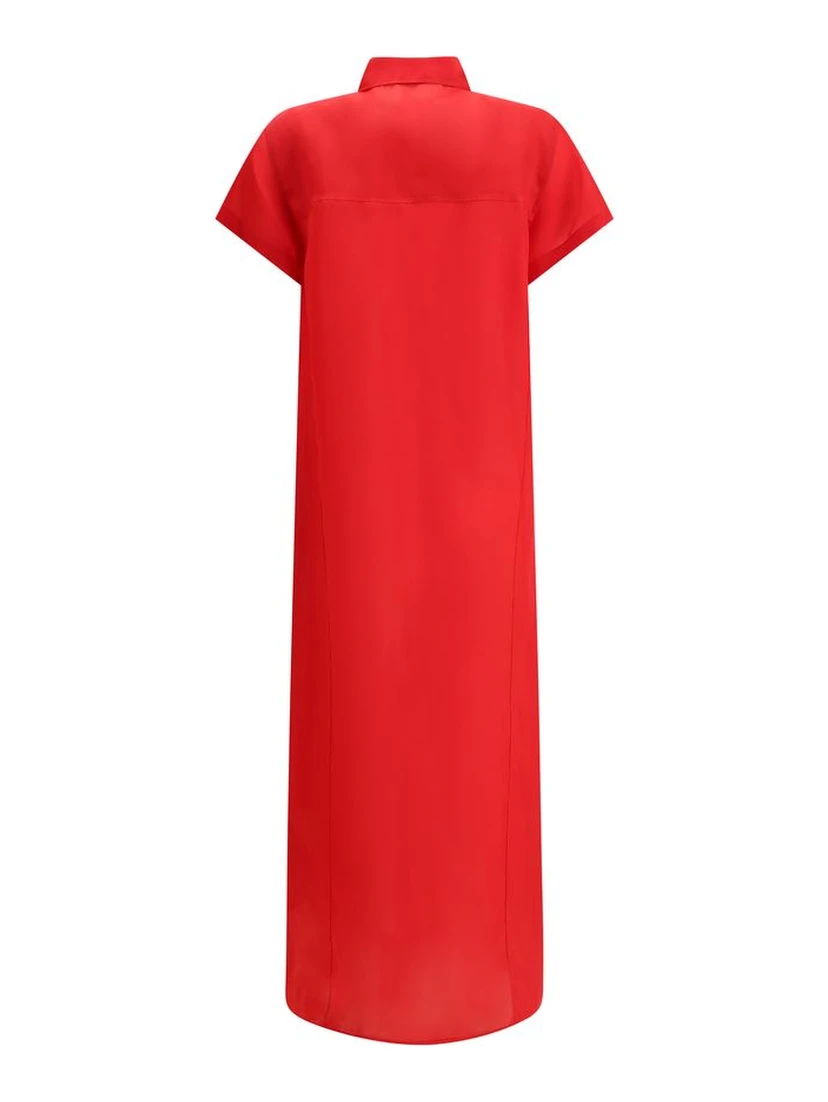 Multicolor Silk Casual Dress