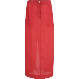 Multicolor Silk Midi Skirt