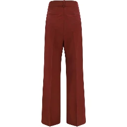 Multicolor Polyester Flared Pants