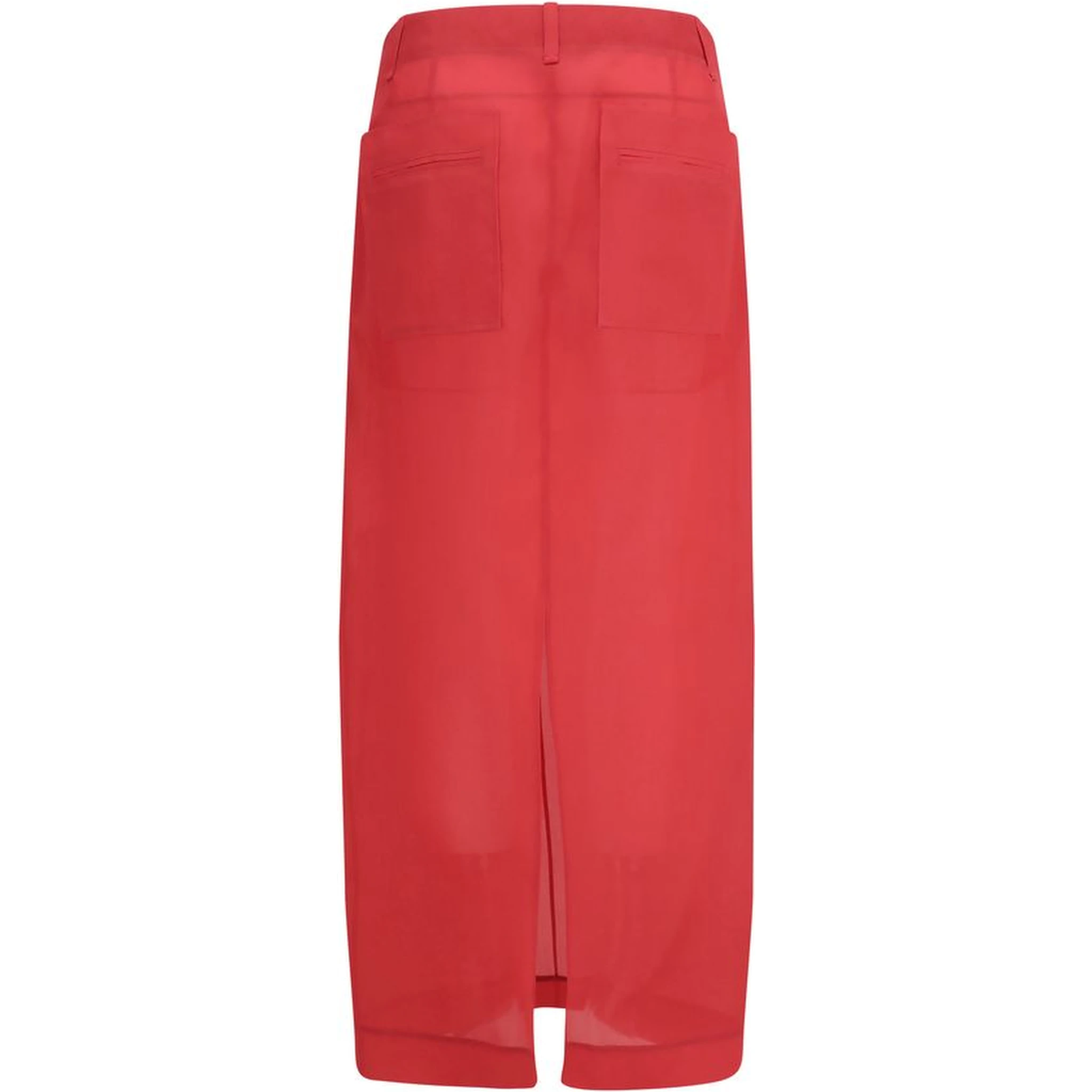 Multicolor Silk Midi Skirt