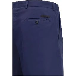 Blue Cotton Shorts