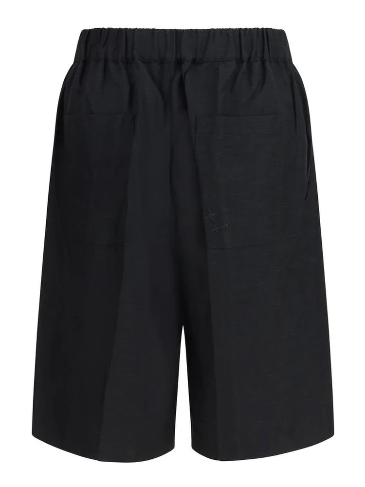 Black Viscose Bermuda Shorts alternative