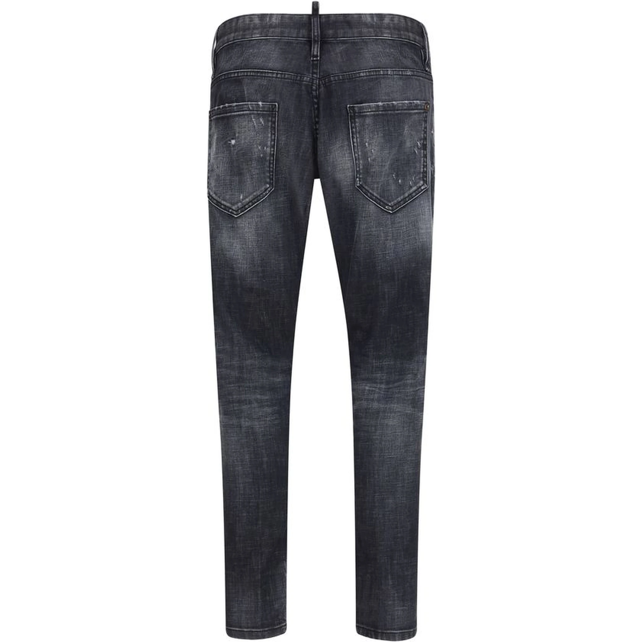 Black Cotton Slim Fit Jeans
