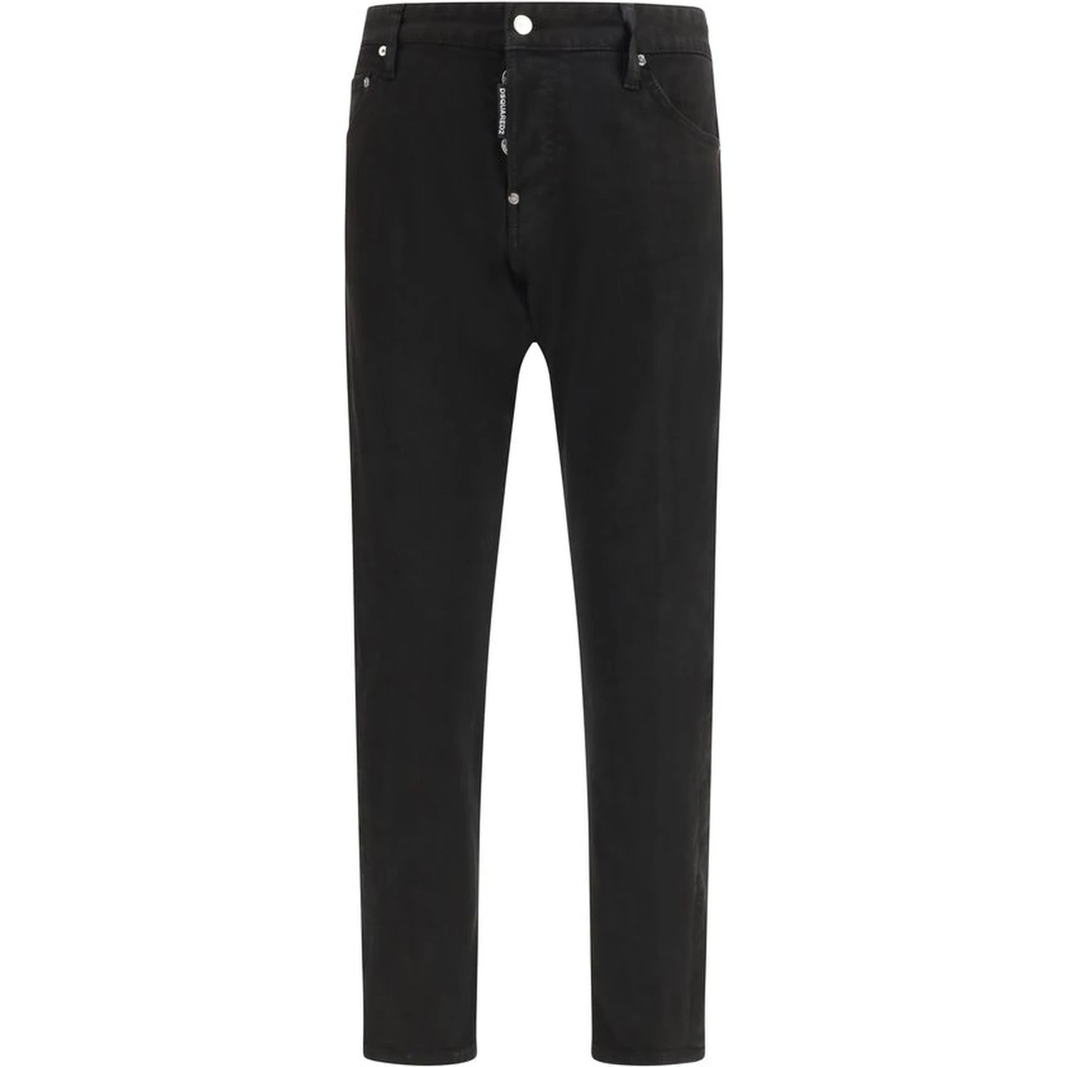 Black Cotton Slim Fit Jeans