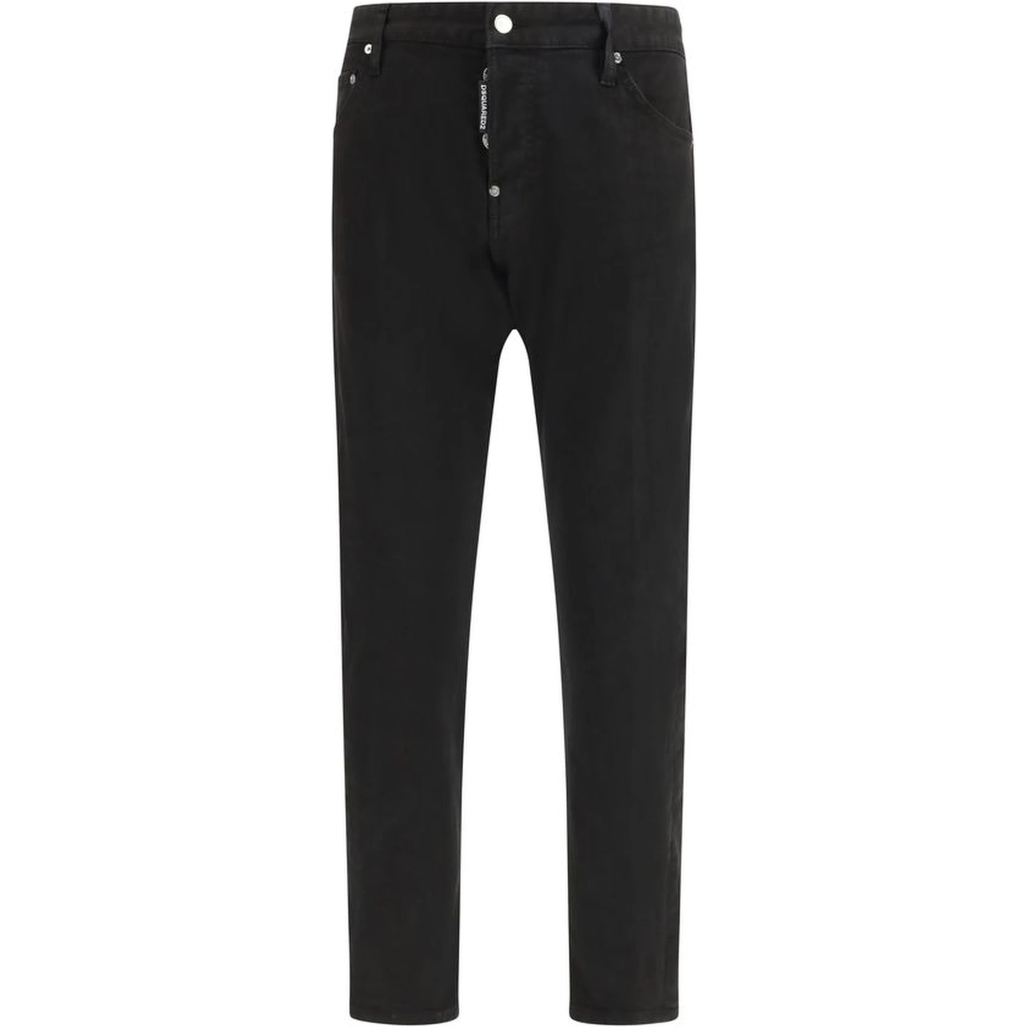 Black Cotton Slim Fit Jeans