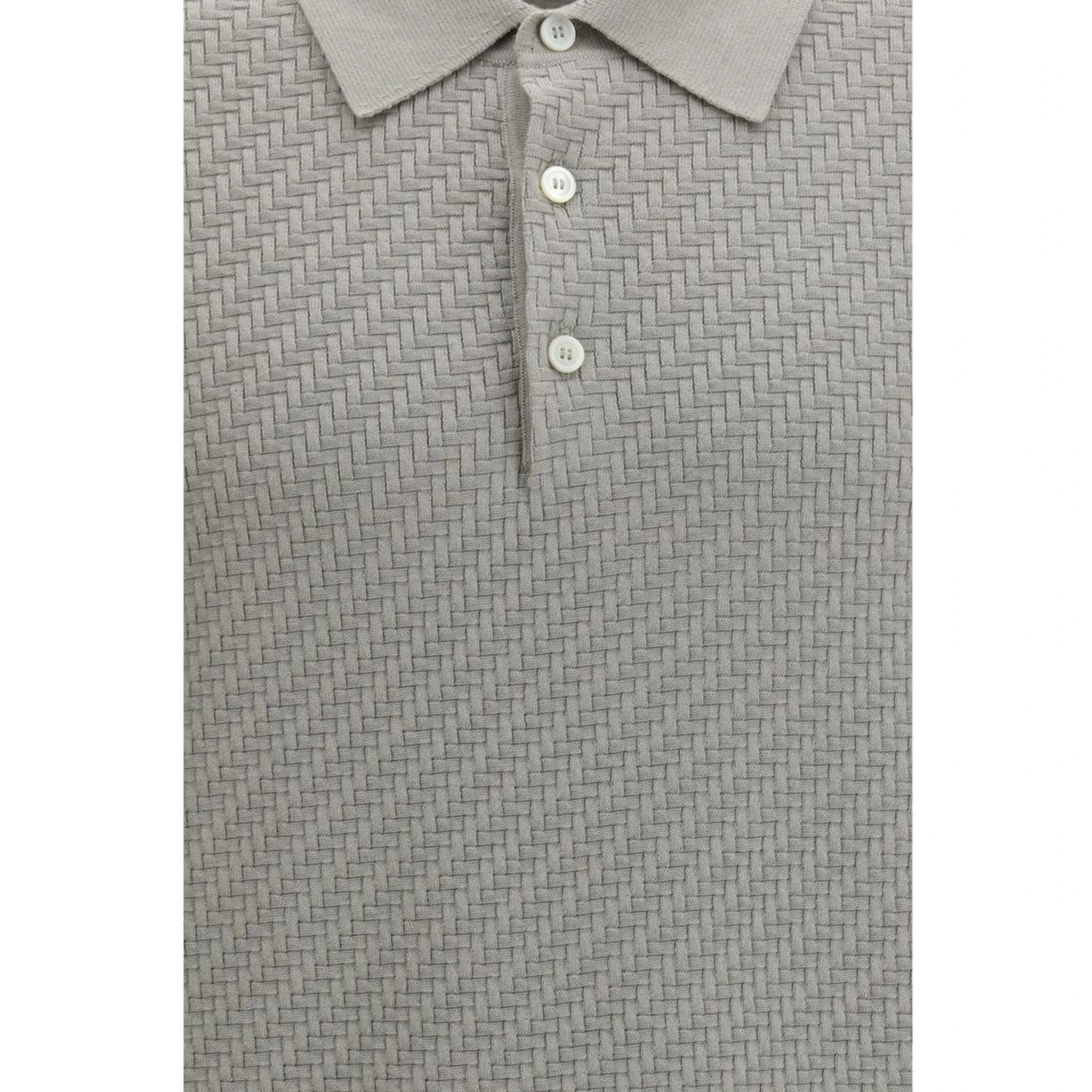 Beige Cotton Polo Shirt