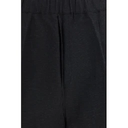 Black Viscose Bermuda Shorts