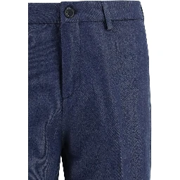 Blue Tencel Dress Pants