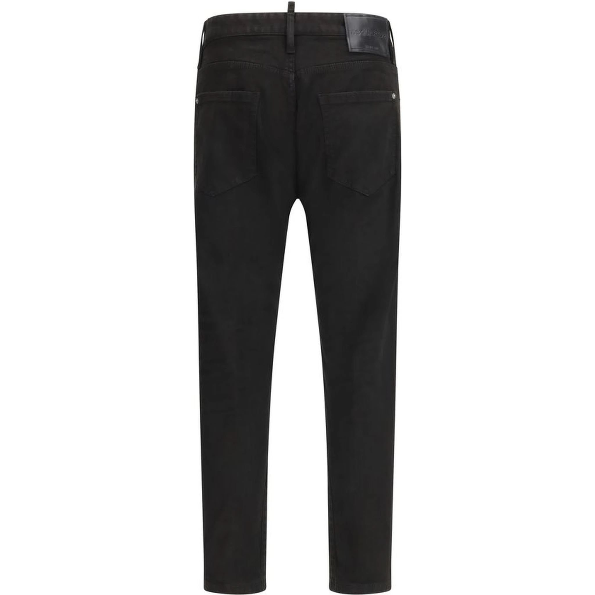 Black Cotton Slim Fit Jeans