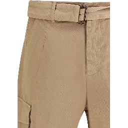 Beige Cotton Bermuda Shorts