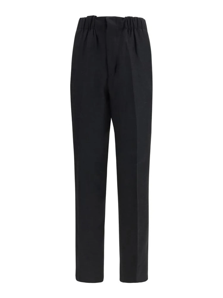 Black Viscose Casual Pants