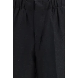 Black Viscose Casual Pants