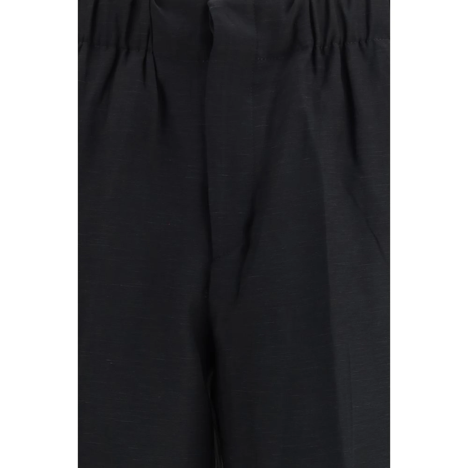 Black Viscose Casual Pants