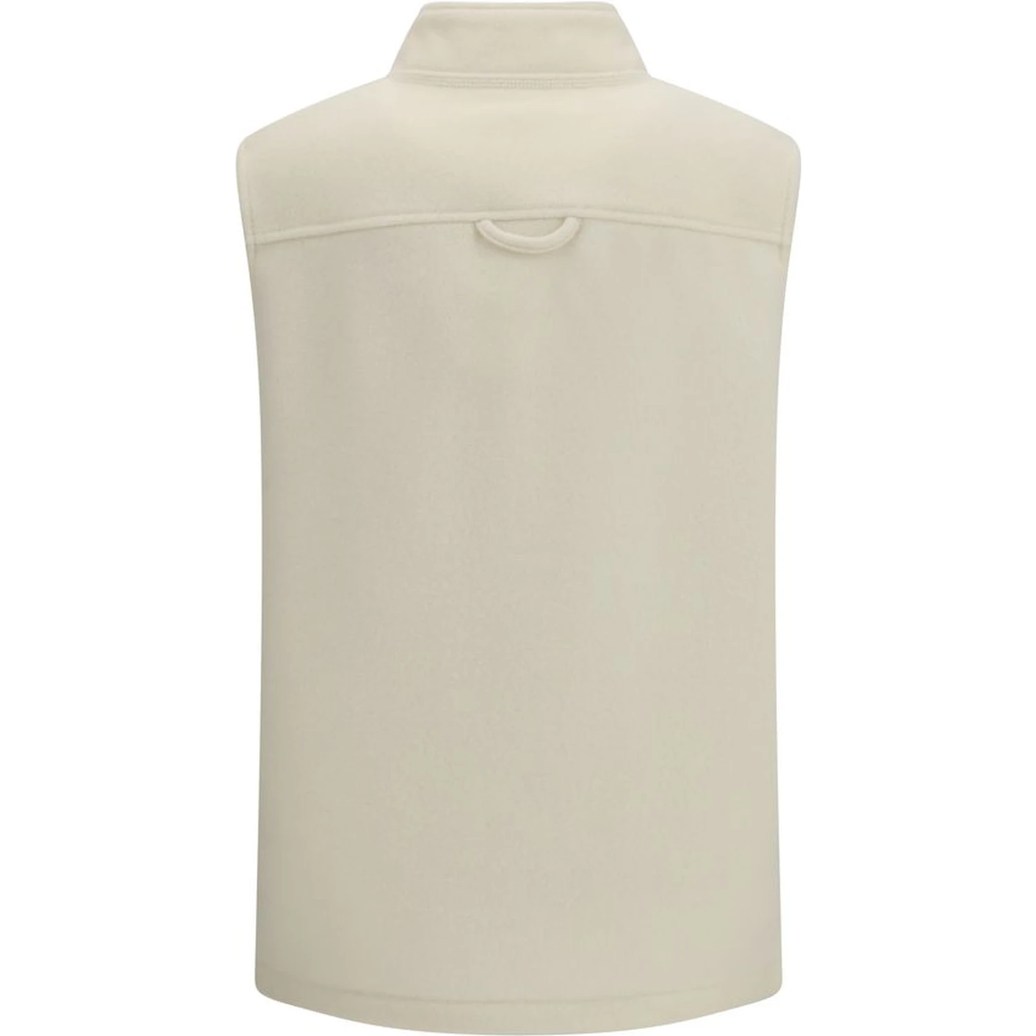 Beige Fleece Wool Sleveless Jacket