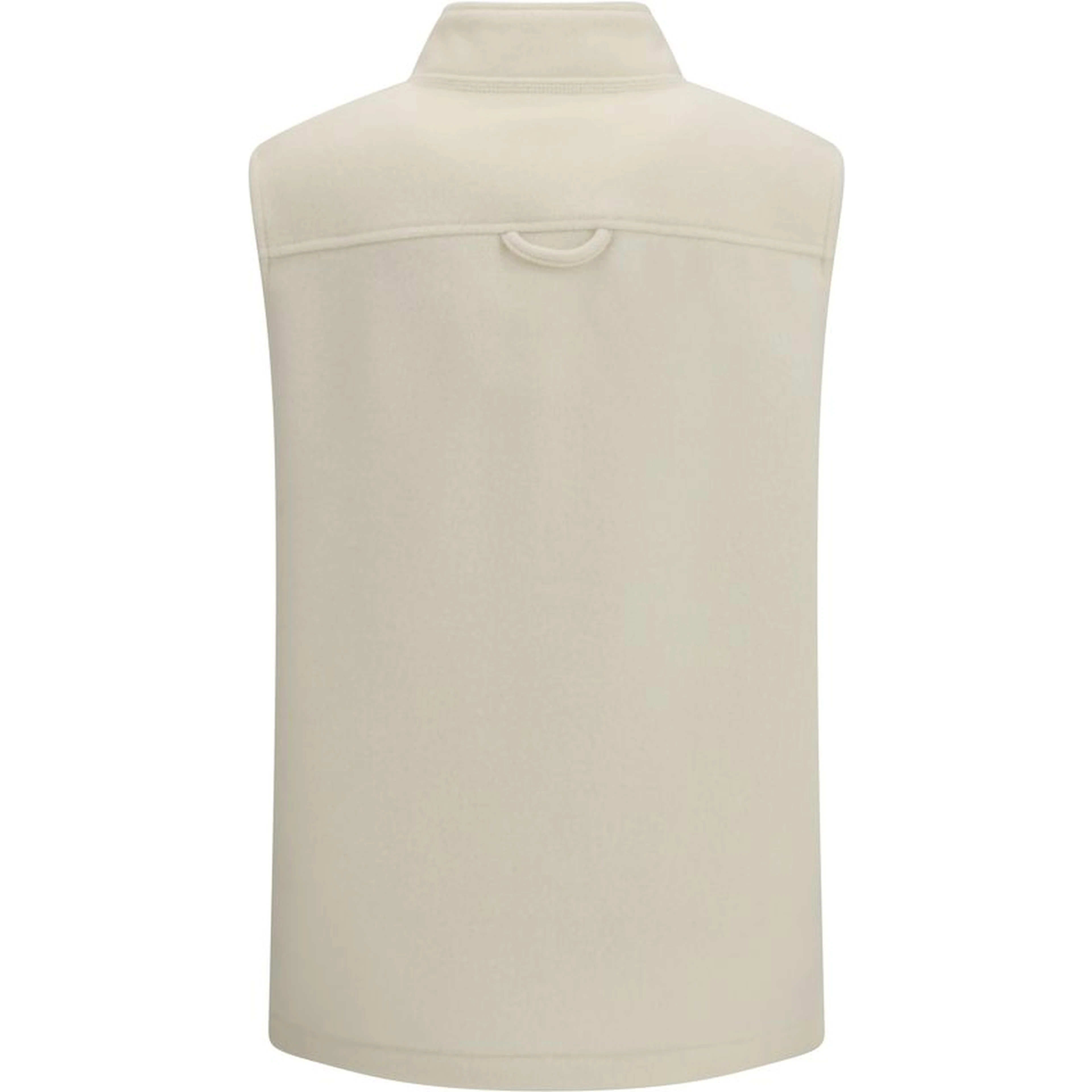 Beige Fleece Wool Sleveless Jacket