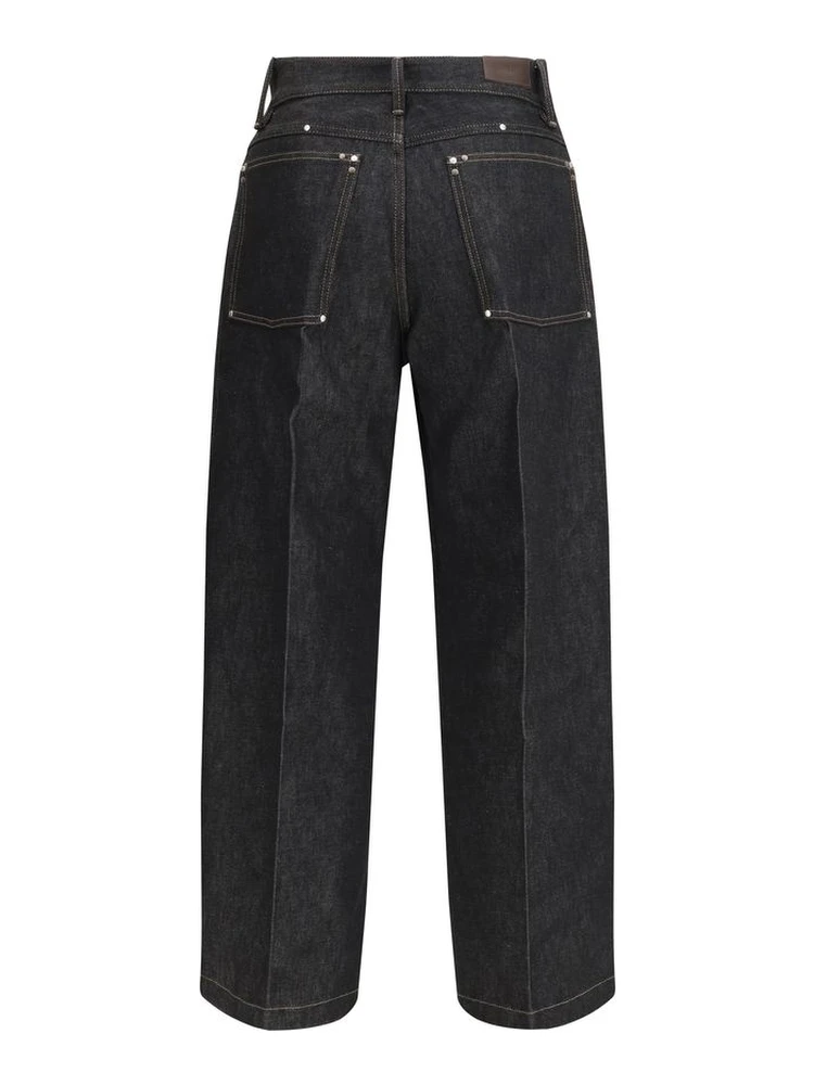 Blue Cotton Straight-Leg Jeans alternative