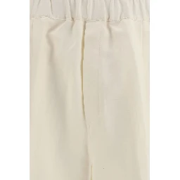 Beige Viscose Casual Pants