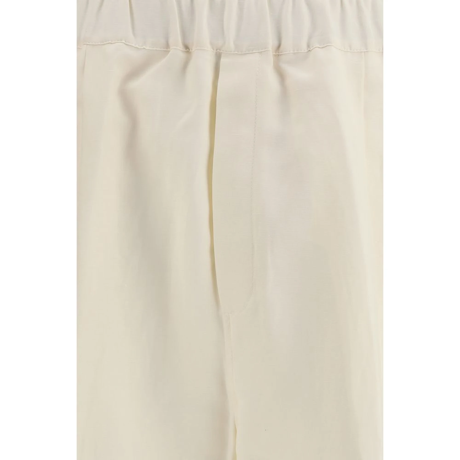 Beige Viscose Casual Pants