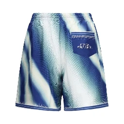 Blue Silk Bermuda Shorts