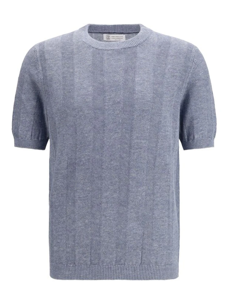 Blue Linen T-Shirt