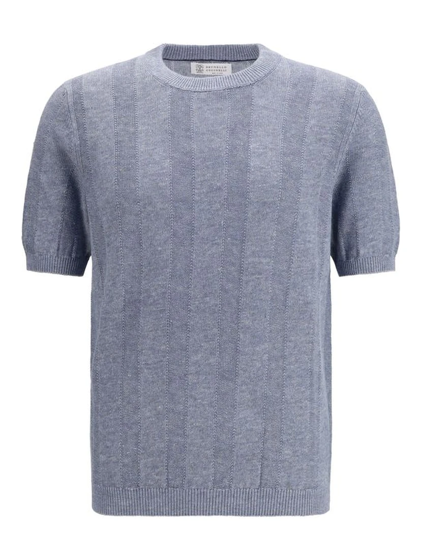 Blue Linen T-Shirt