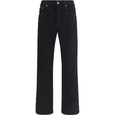 Black Cotton Slim Fit Jeans