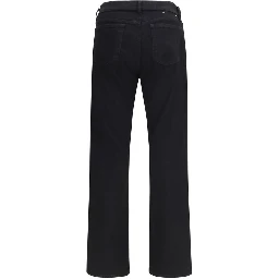Black Cotton Slim Fit Jeans