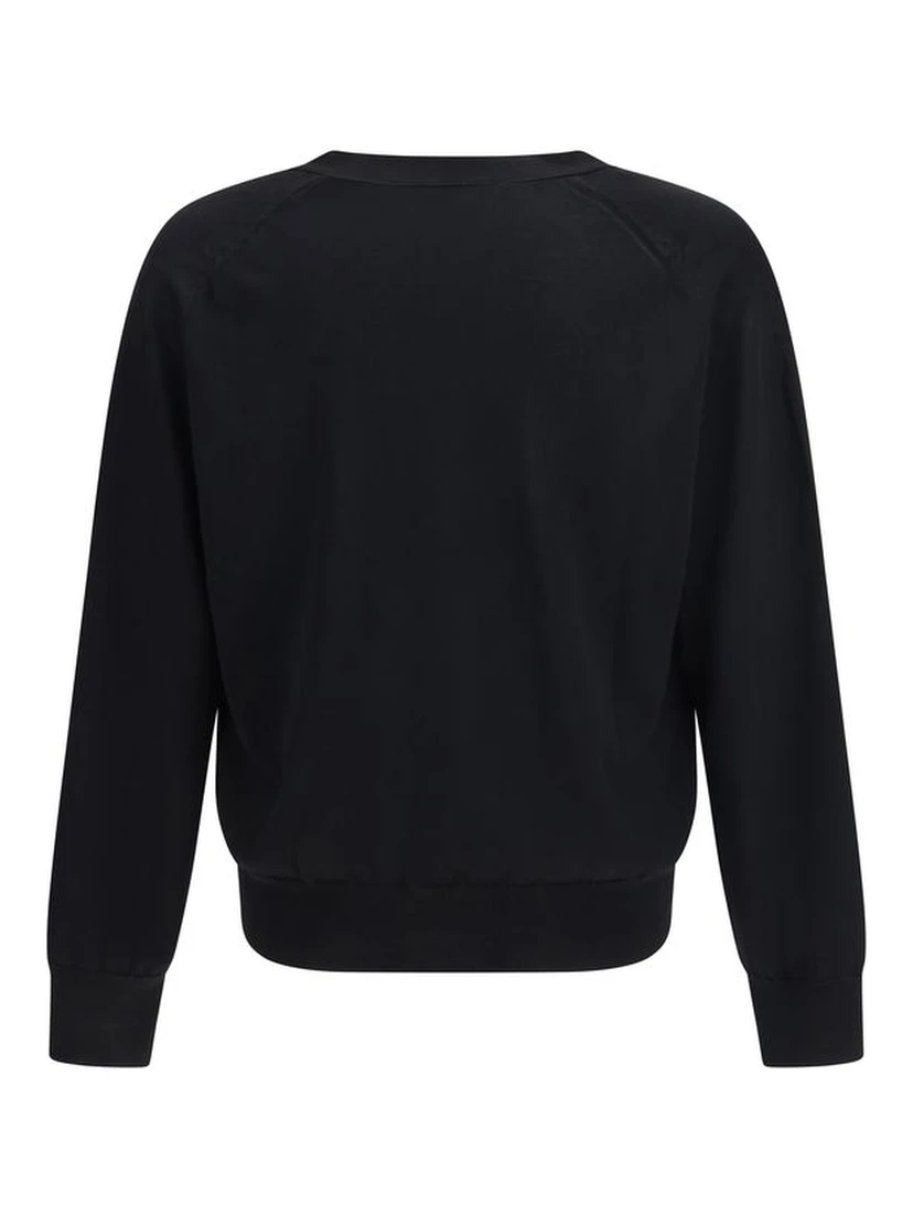 Black Merino Wool Cardigan