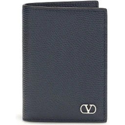 محفظة بوس توروس من جلد العجل الأزرق