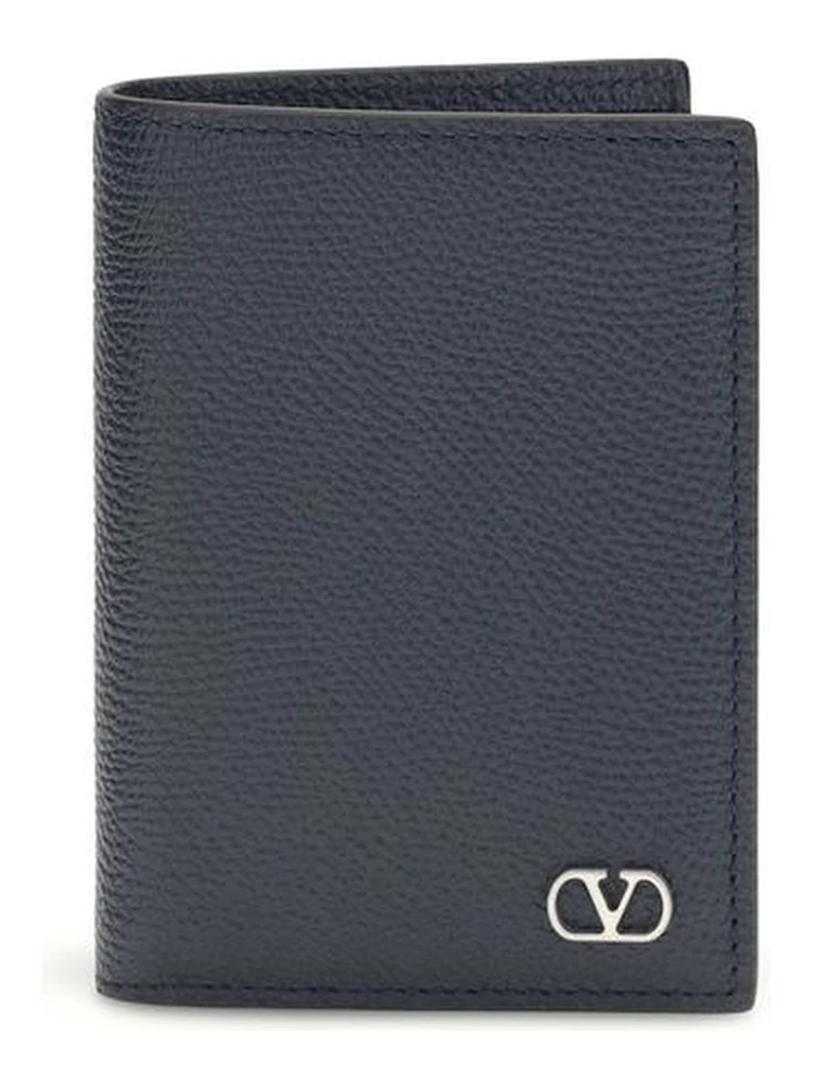 محفظة بوس توروس من جلد العجل الأزرق