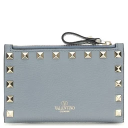 محفظة بوس توروس من جلد العجل الأزرق