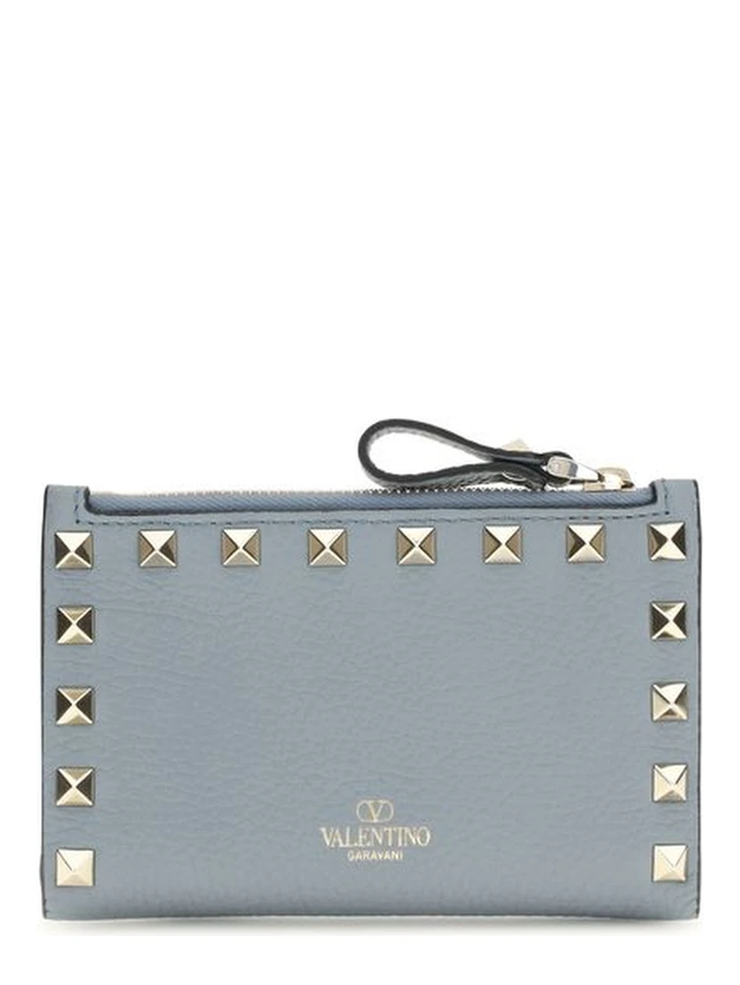 محفظة بوس توروس من جلد العجل الأزرق