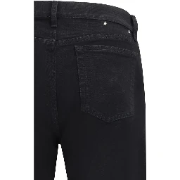 Black Cotton Slim Fit Jeans