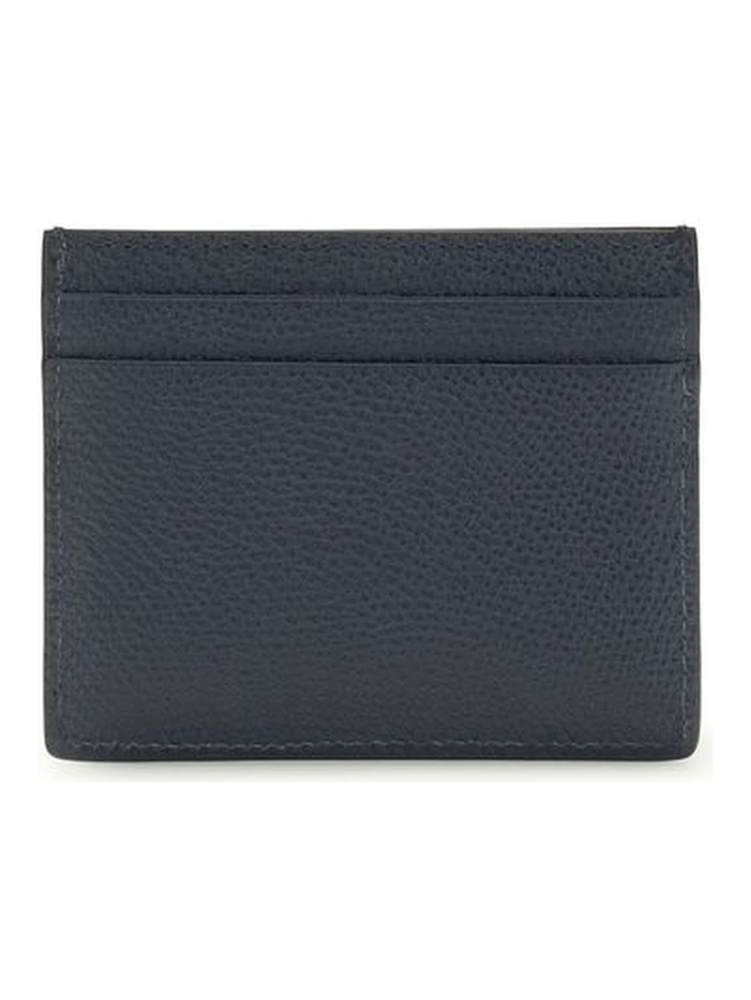 محفظة بوس توروس من جلد العجل الأزرق