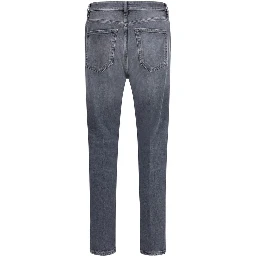 Gray Cotton Jeans Denim