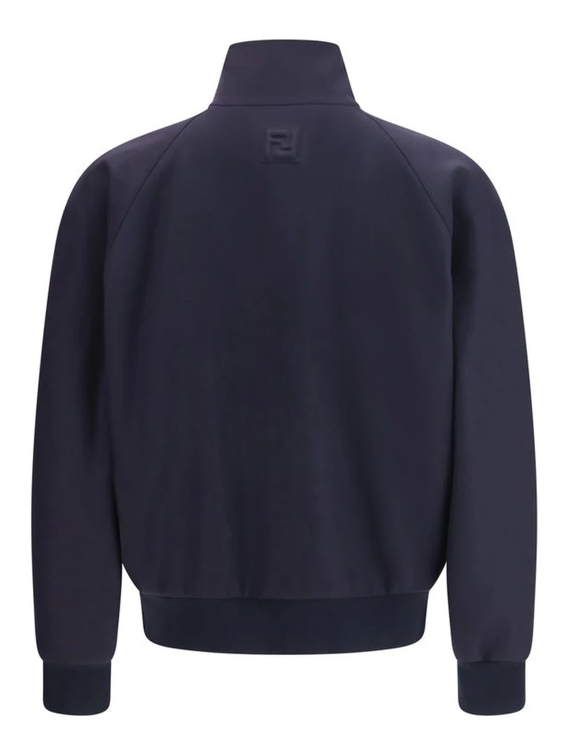 Blue Cashmere Bomber