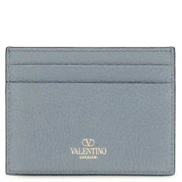 محفظة بوس توروس من جلد العجل الأزرق