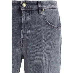Gray Cotton Jeans Denim