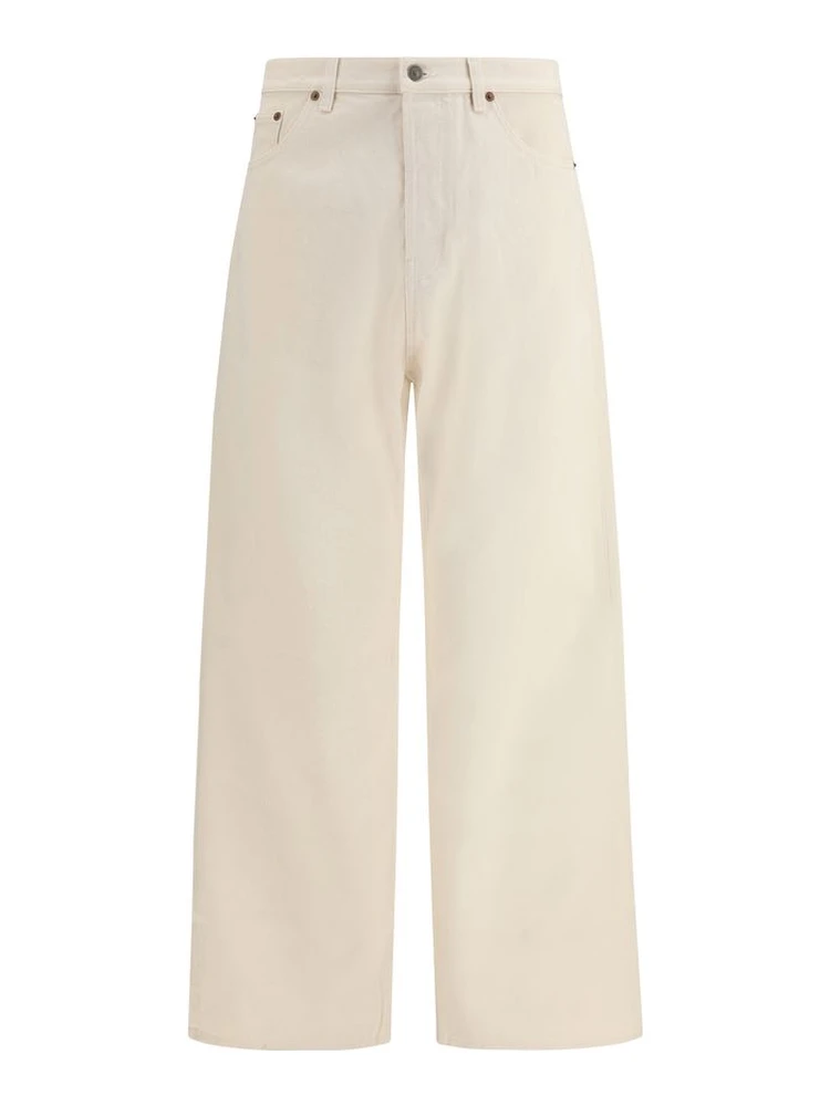 Beige Cotton Jeans Denim