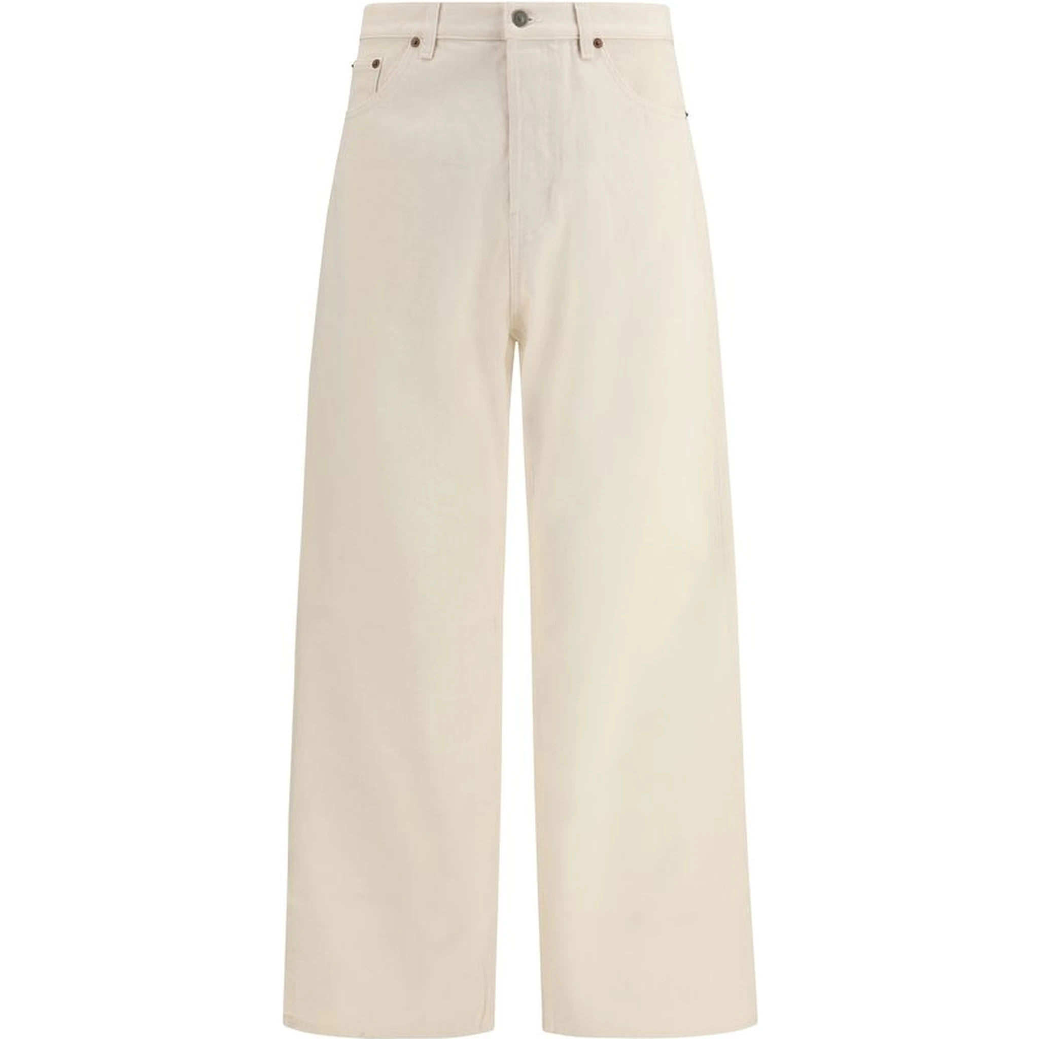 Beige Cotton Jeans Denim