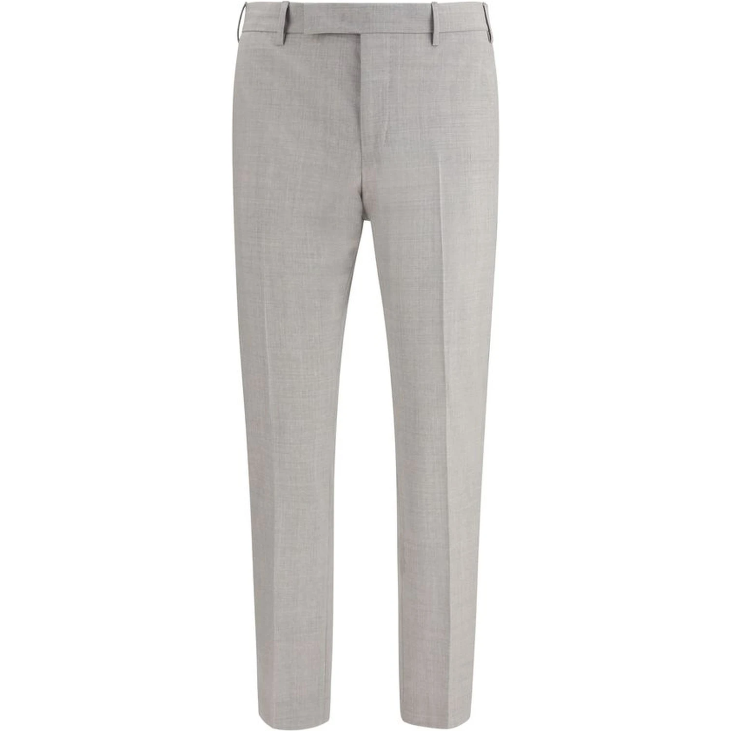 Gray Fleece Wool Dress Pants