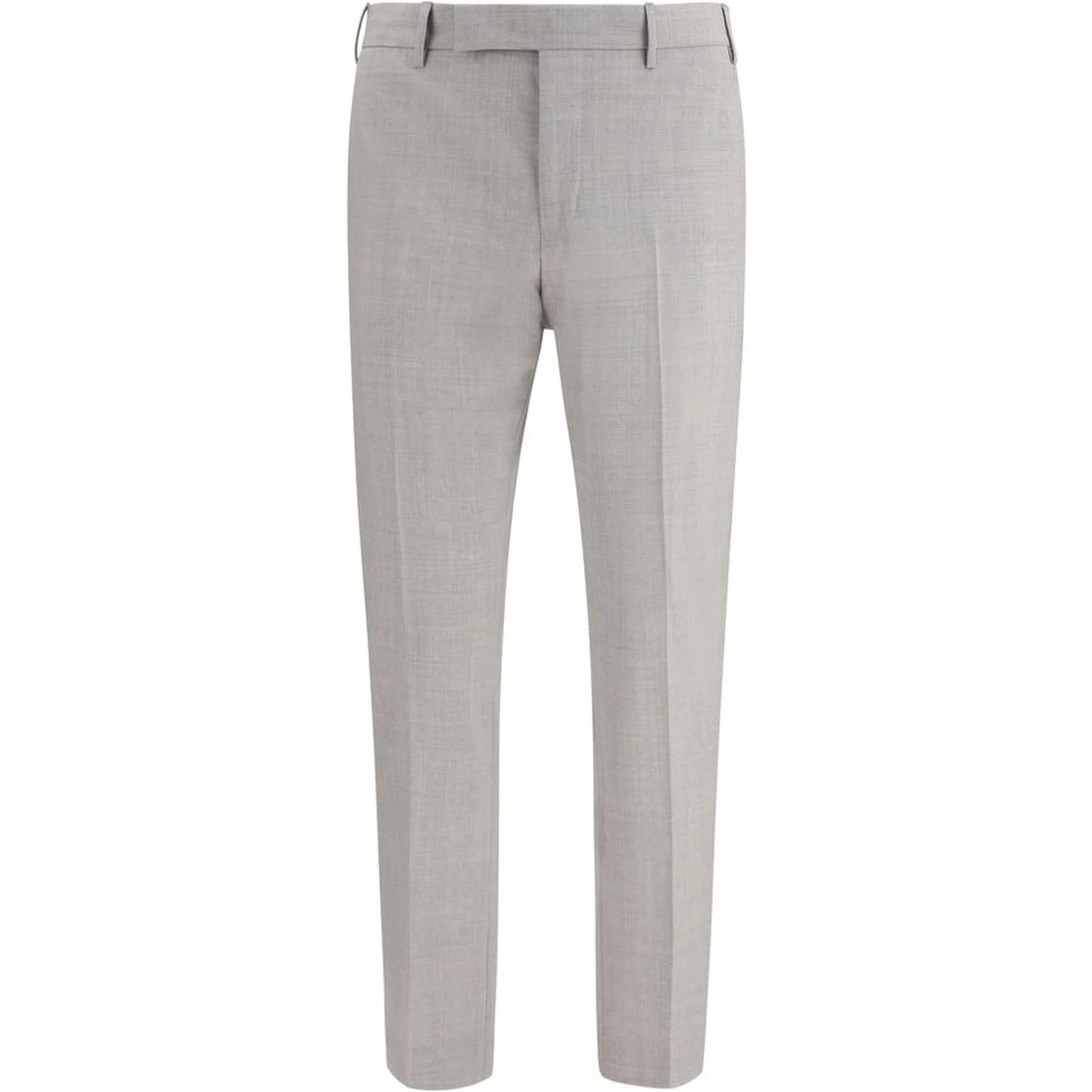 Gray Fleece Wool Dress Pants