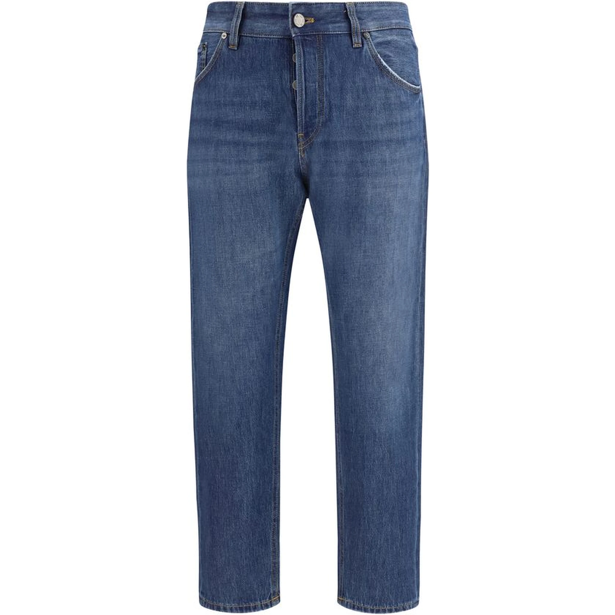 جينز قطني أزرق