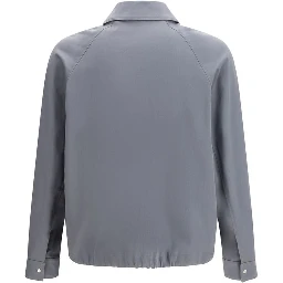 Gray Cotton Shell Jacket