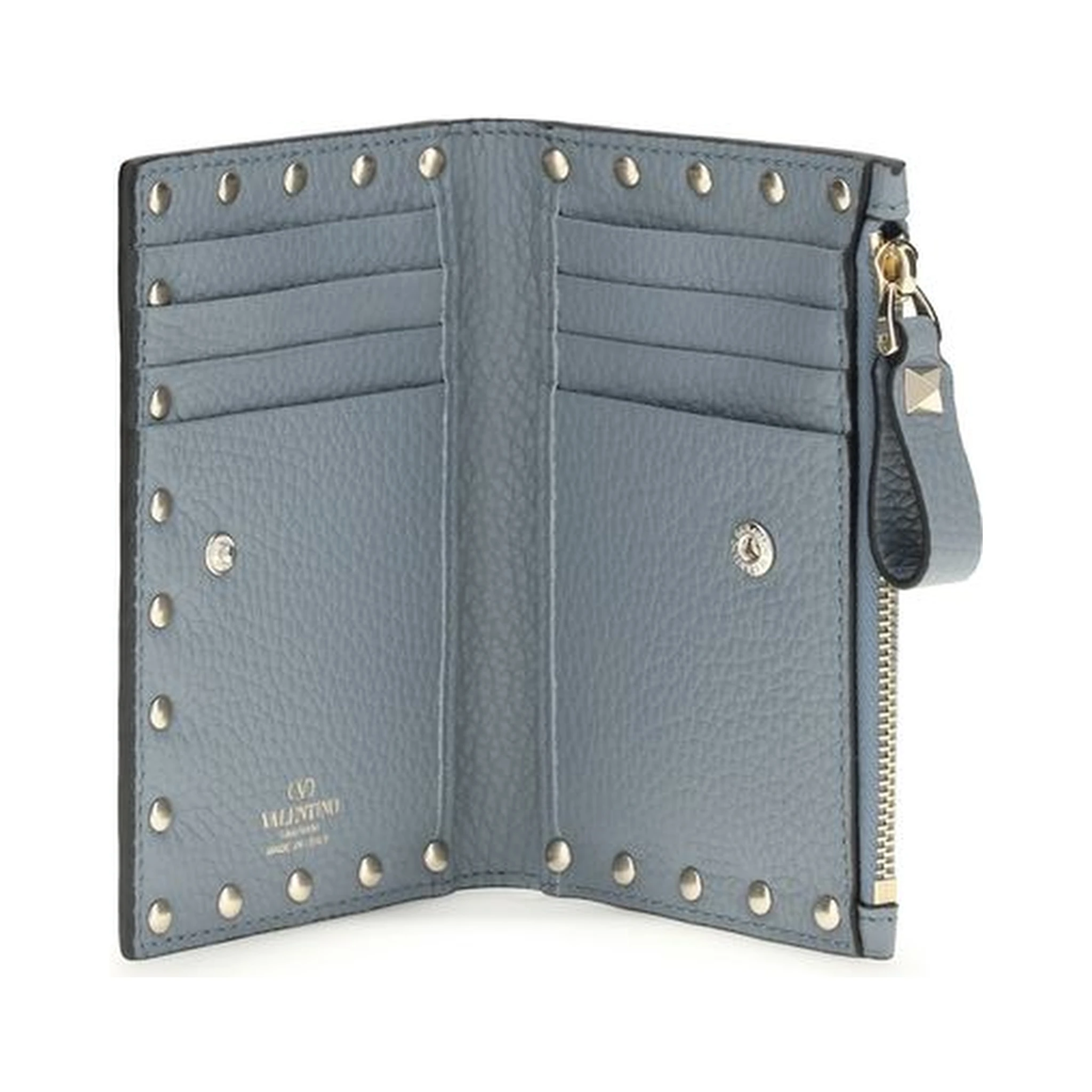 محفظة بوس توروس من جلد العجل الأزرق