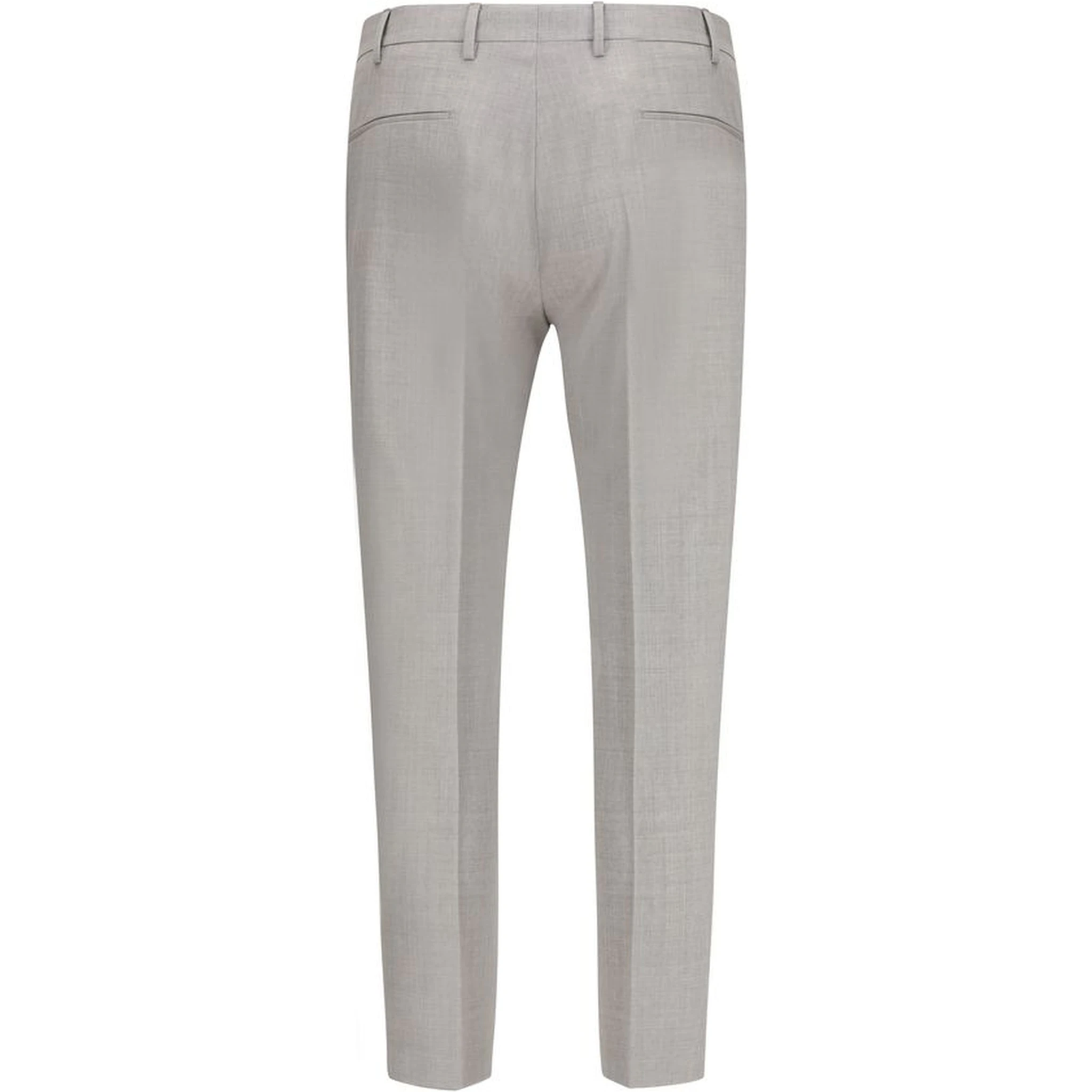 Gray Fleece Wool Dress Pants