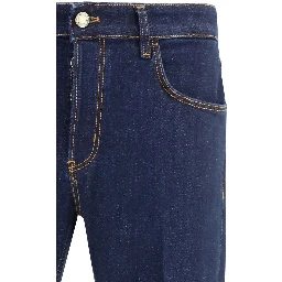 جينز قطني أزرق